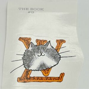 Louis Vuitton Cat Sticker with Orange and Gray